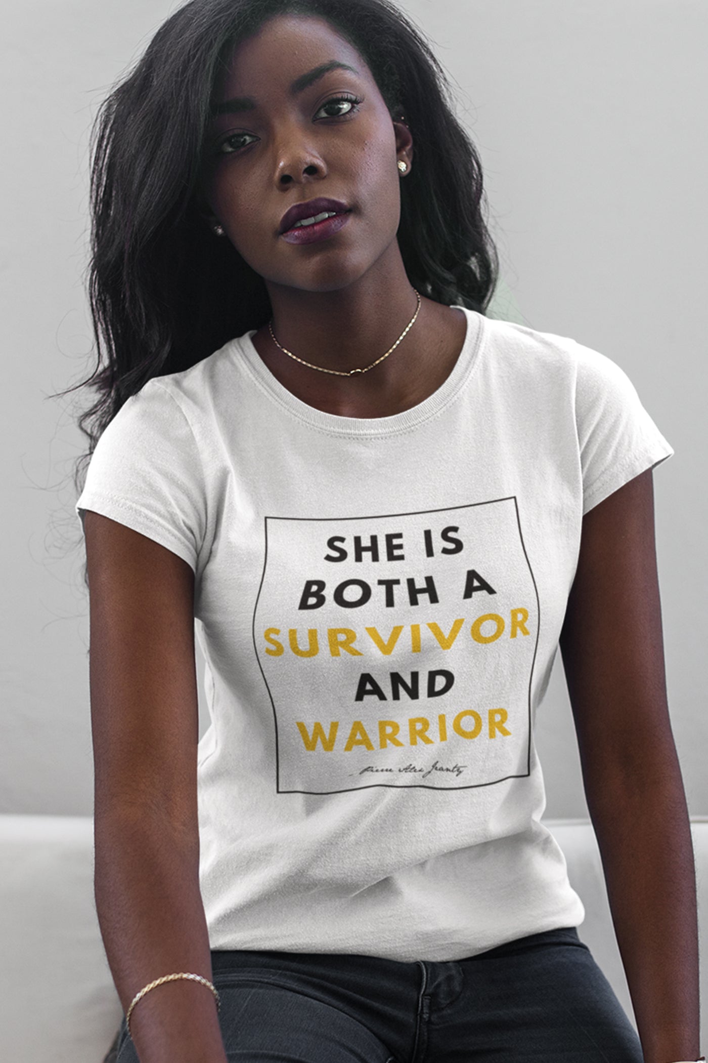 SURVIVOR and WARRIOR (Women's Crewneck T-shirt)