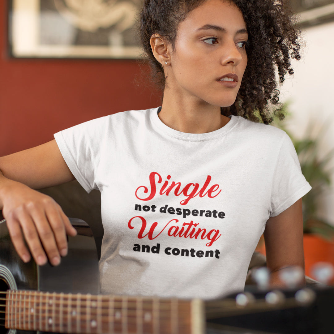 Single & Waiting Women's Short Sleeve Crew Neck T-Shirt