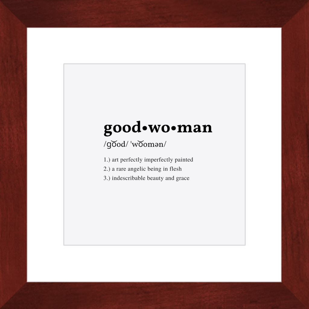 Wall Gallery Photo Frame with Good Woman Print for Wall Decor or Tabletop Display