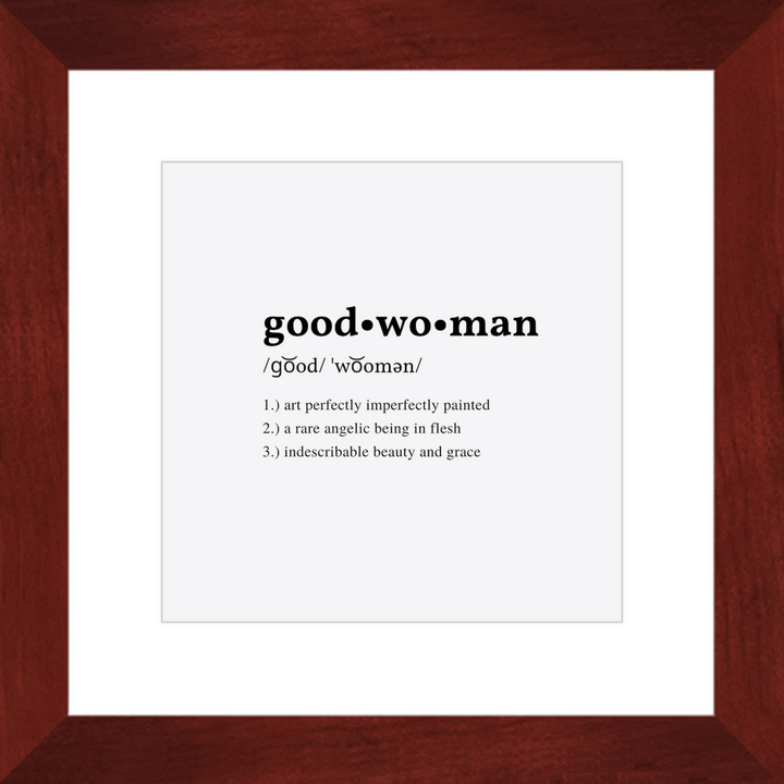 Wall Gallery Photo Frame with Good Woman Print for Wall Decor or Tabletop Display