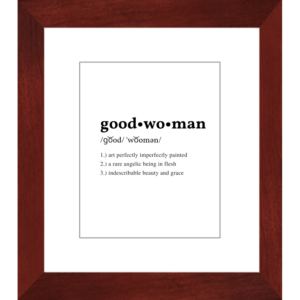 Wall Gallery Photo Frame with Good Woman Print for Wall Decor or Tabletop Display