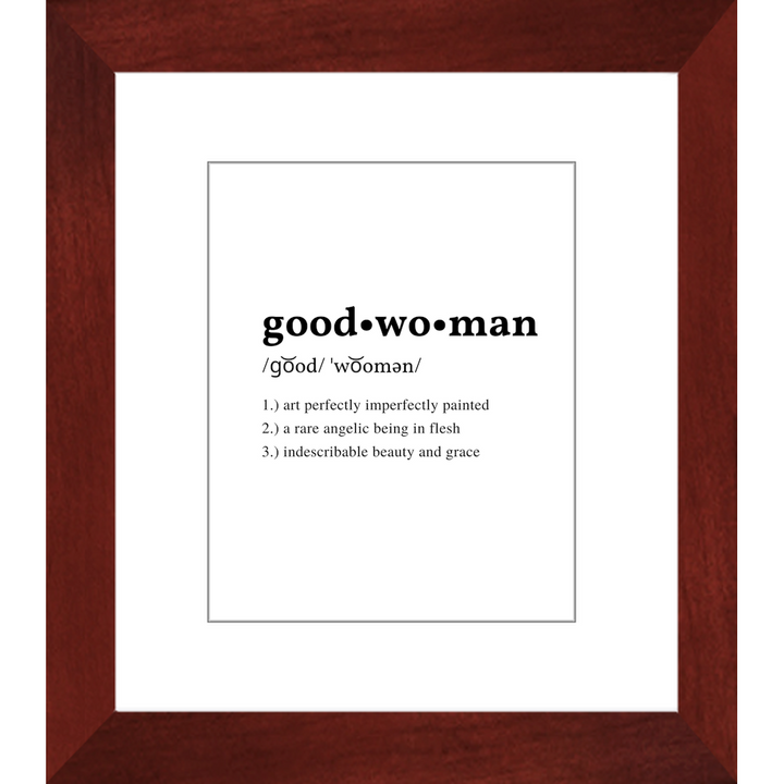 Wall Gallery Photo Frame with Good Woman Print for Wall Decor or Tabletop Display