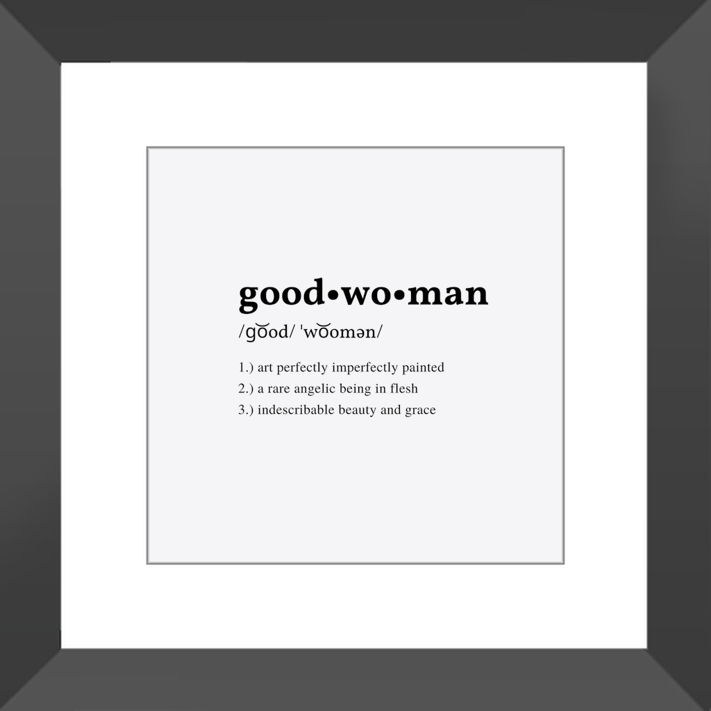 Wall Gallery Photo Frame with Good Woman Print for Wall Decor or Tabletop Display