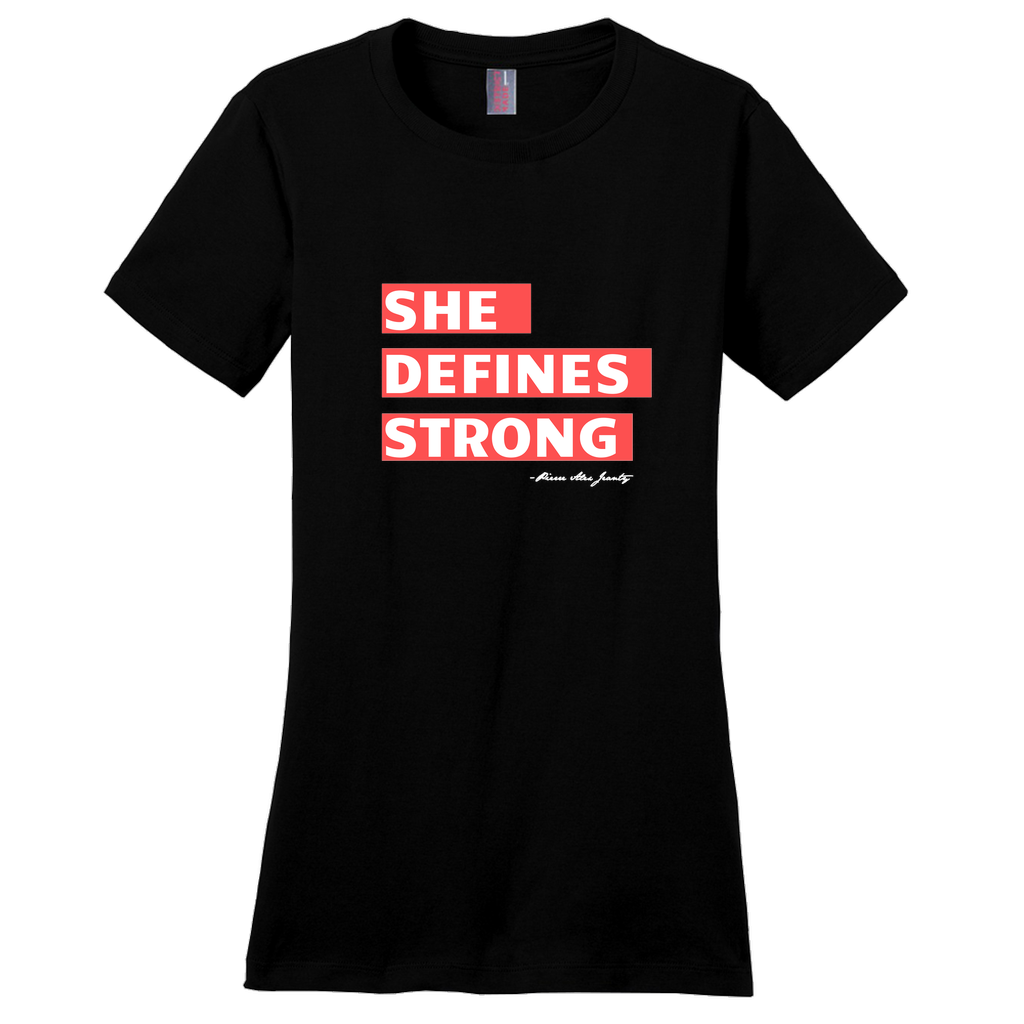 SHE DEFINES STRONG (Women's Crewneck T-shirt)