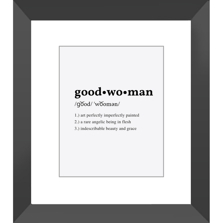 Wall Gallery Photo Frame with Good Woman Print for Wall Decor or Tabletop Display