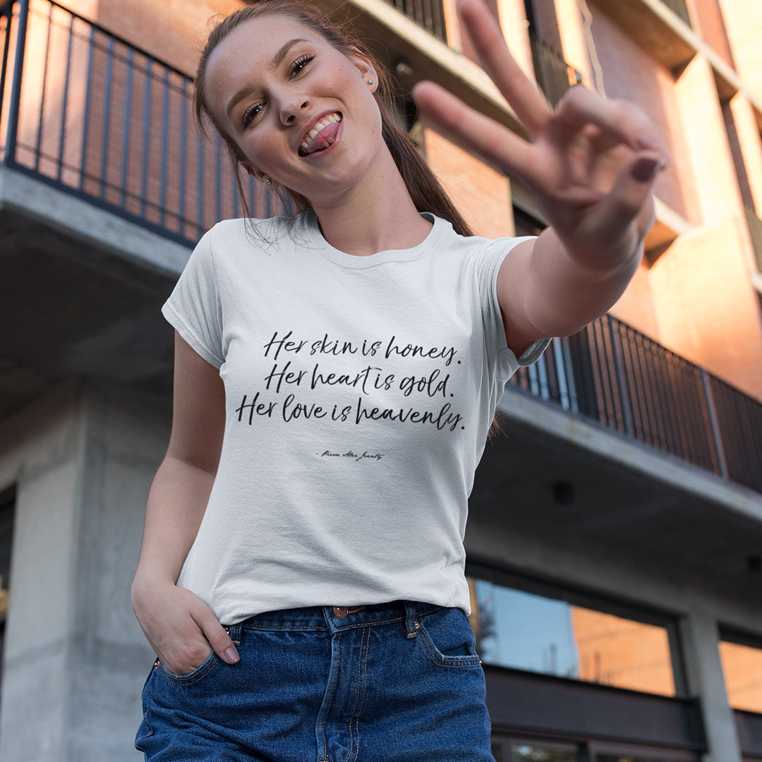 Her Skin Is Honey Women's Short Sleeve Crew Neck T-Shirt