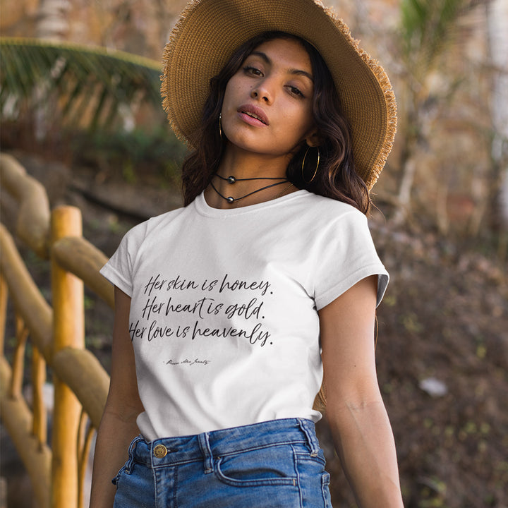 Her Skin Is Honey Women's Short Sleeve Crew Neck T-Shirt