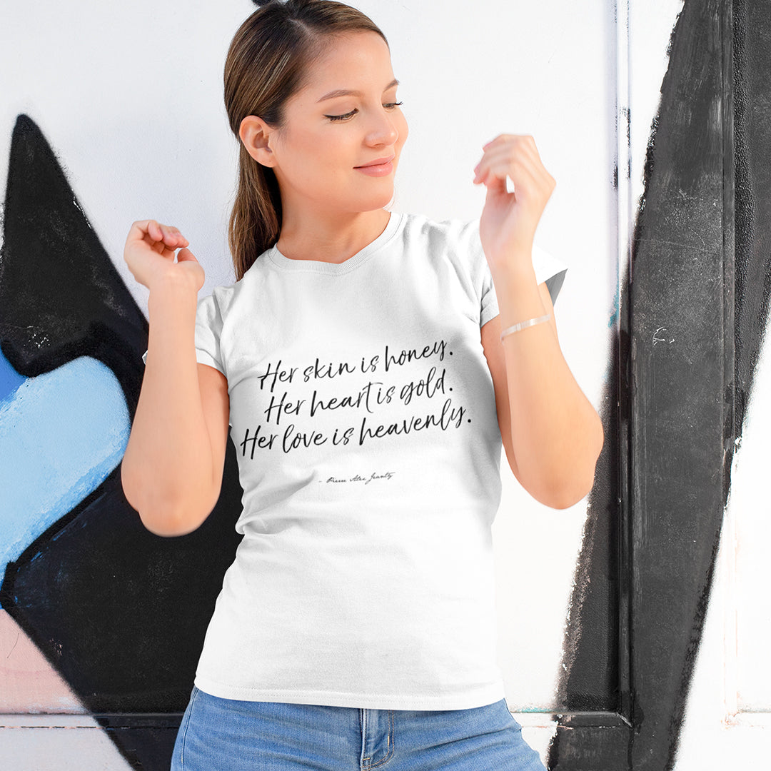 Her Skin Is Honey Women's Short Sleeve Crew Neck T-Shirt