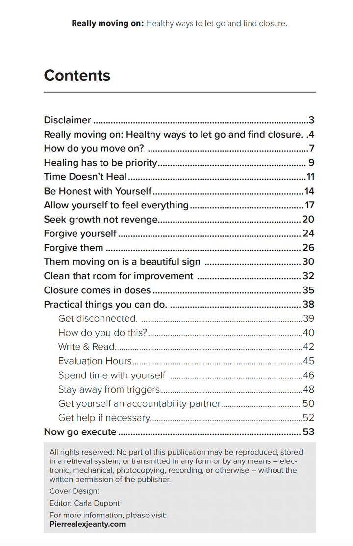 Really Moving On: Healthy Ways To Let Go & Find Closure (eBook)