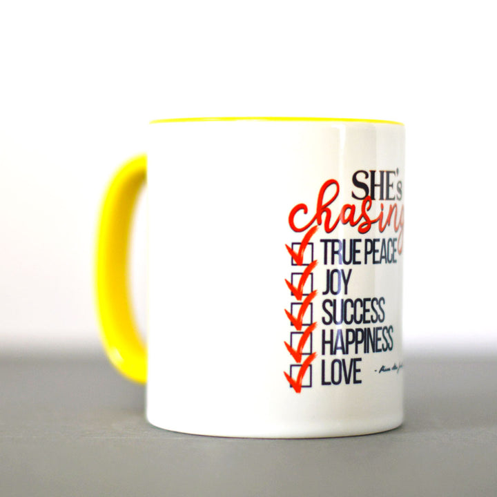 She's Chasing (Accent Mug)