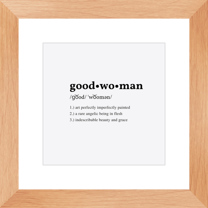 Wall Gallery Photo Frame with Good Woman Print for Wall Decor or Tabletop Display