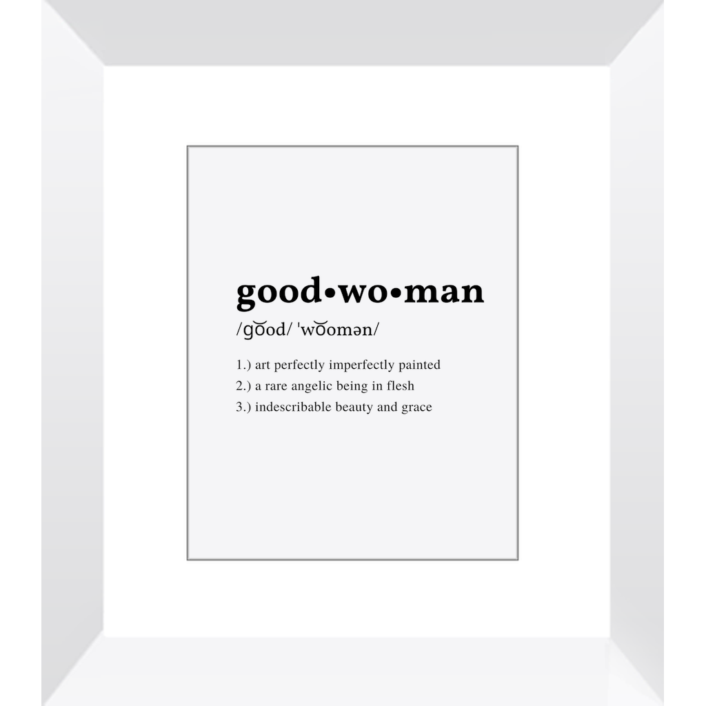 Wall Gallery Photo Frame with Good Woman Print for Wall Decor or Tabletop Display