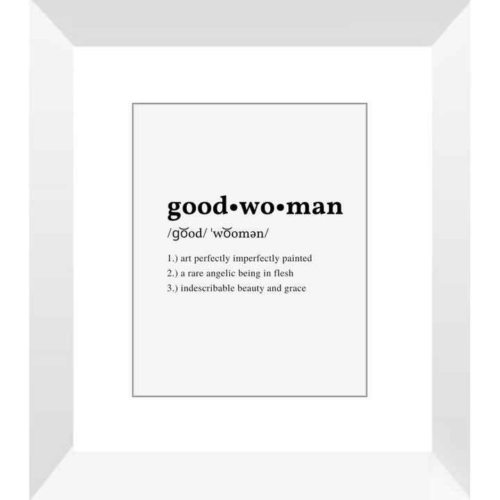 Wall Gallery Photo Frame with Good Woman Print for Wall Decor or Tabletop Display