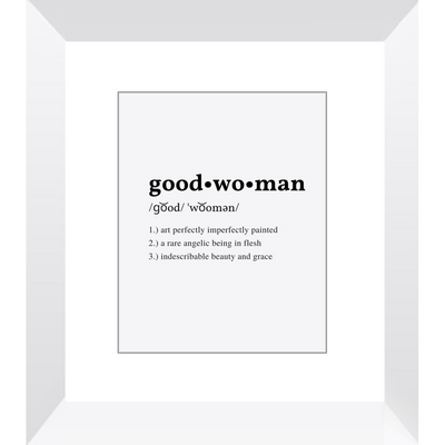 Wall Gallery Photo Frame with Good Woman Print for Wall Decor or Tabletop Display