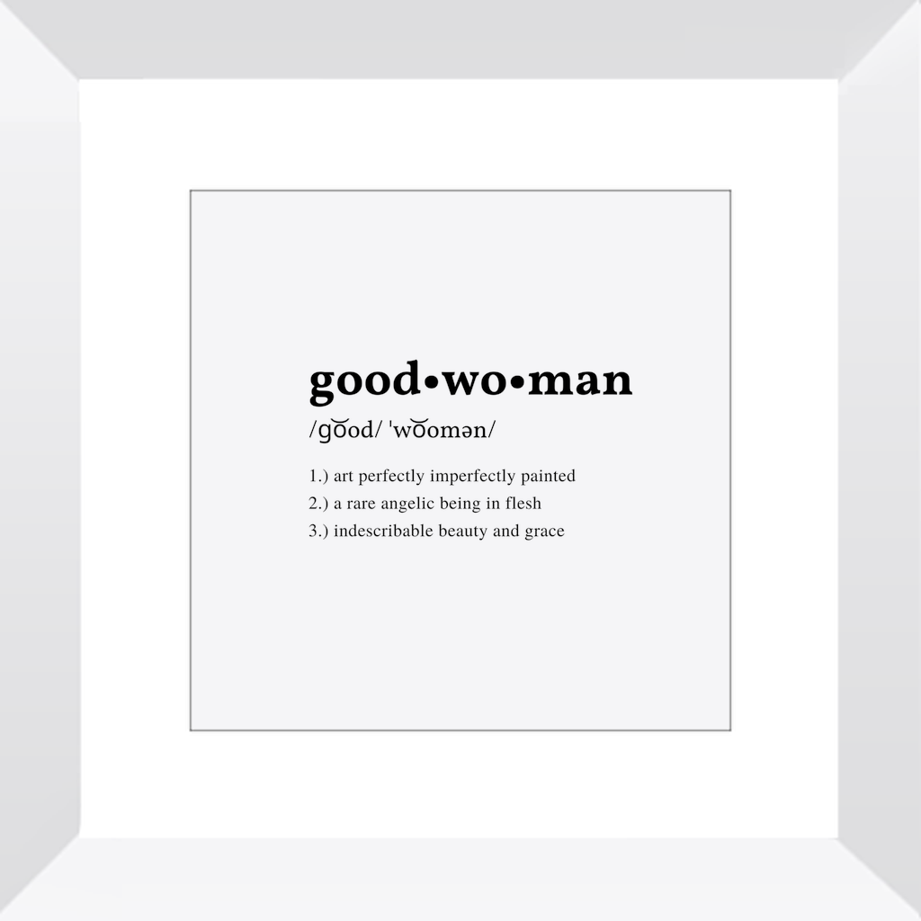 Wall Gallery Photo Frame with Good Woman Print for Wall Decor or Tabletop Display