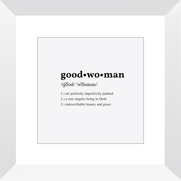 Wall Gallery Photo Frame with Good Woman Print for Wall Decor or Tabletop Display
