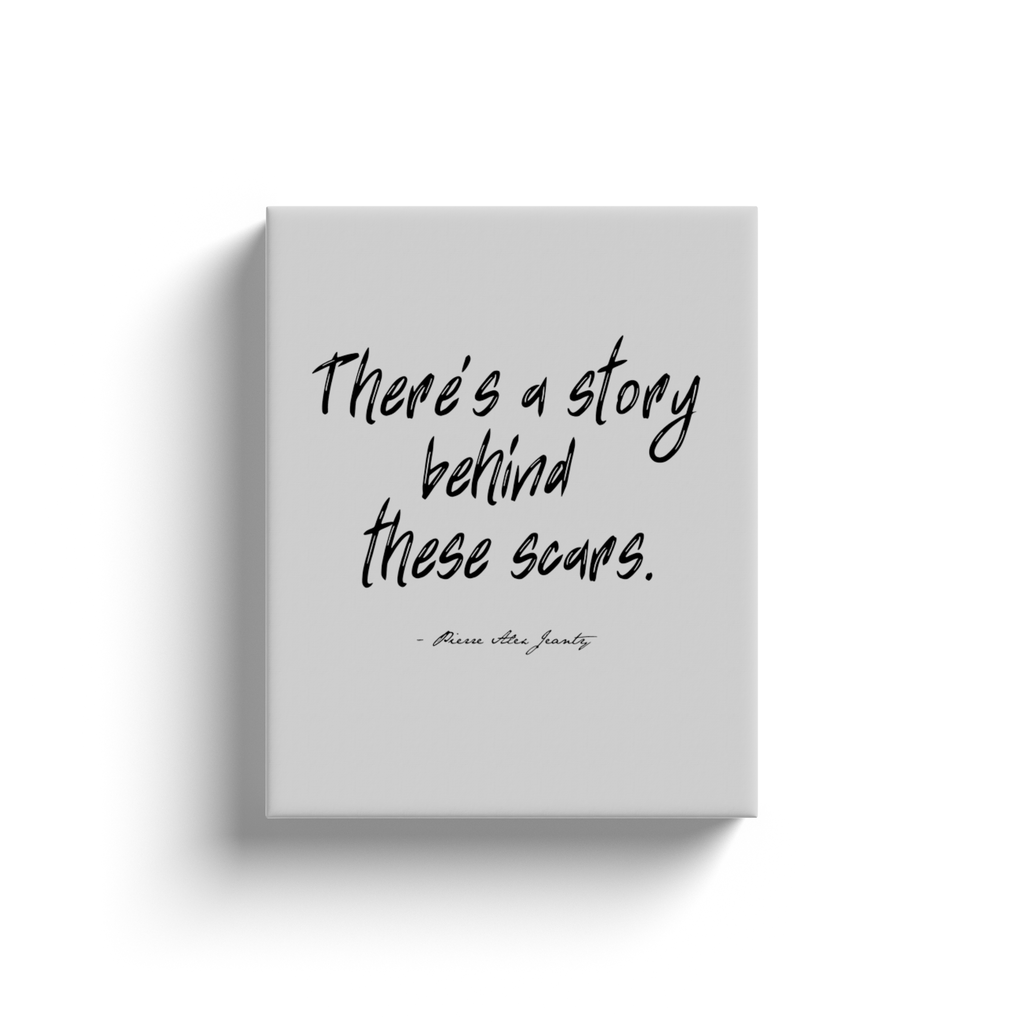There's a story behind these scars- Pierre Alex Jeanty Canvas Wrapped Wall Art Decor