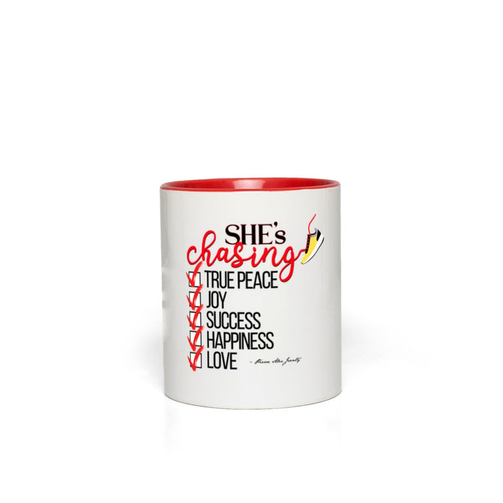 She's Chasing (Accent Mug)