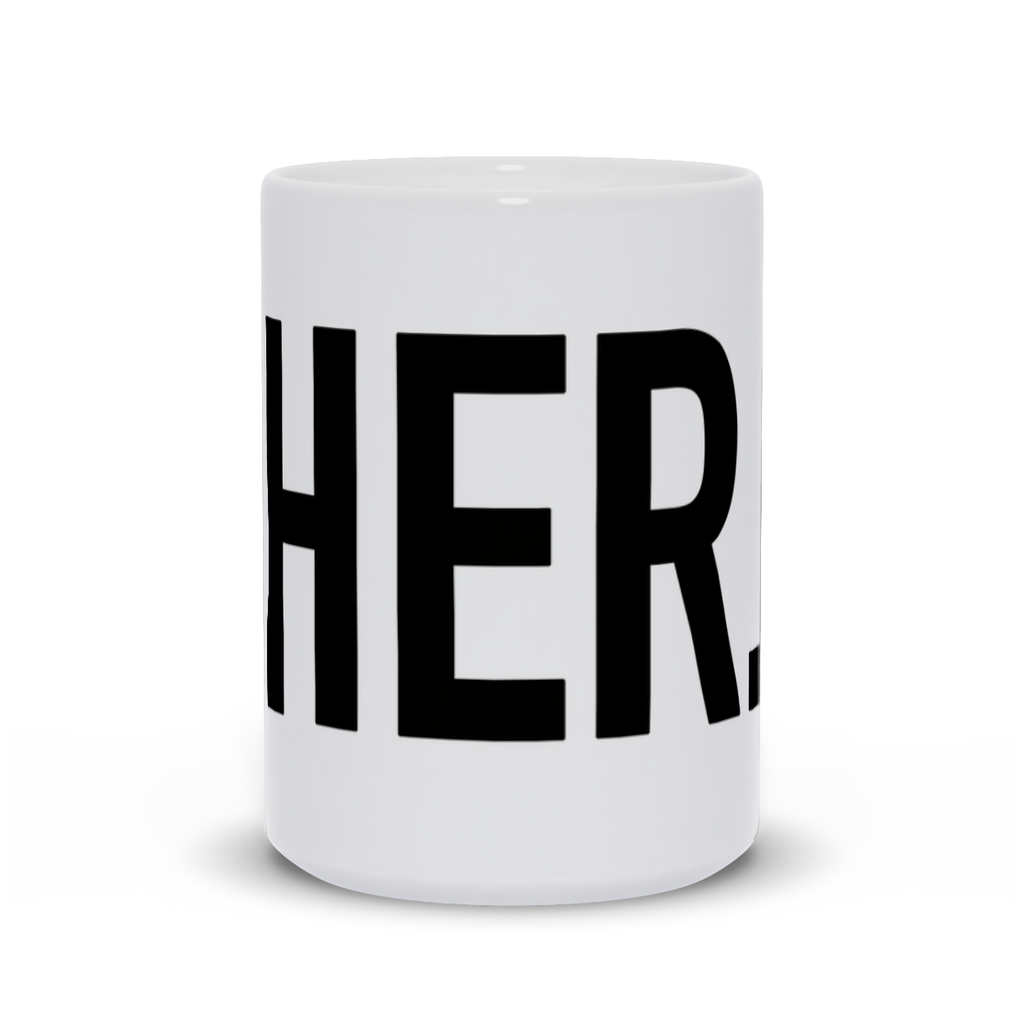 White HER. Mug